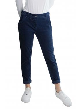 Chino senza pence in velluto 